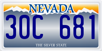 NV license plate 30C681