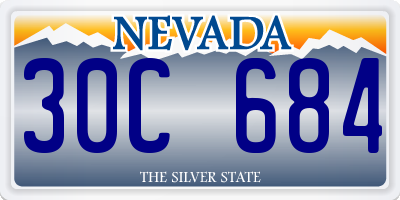 NV license plate 30C684