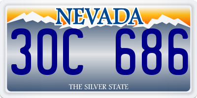 NV license plate 30C686