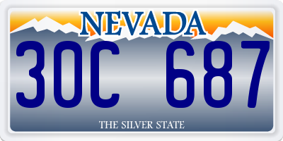 NV license plate 30C687