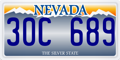 NV license plate 30C689