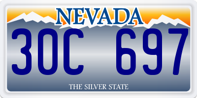 NV license plate 30C697