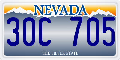 NV license plate 30C705