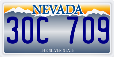 NV license plate 30C709