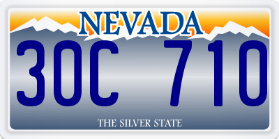 NV license plate 30C710