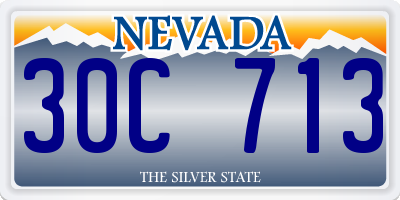 NV license plate 30C713