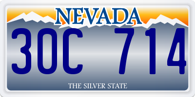 NV license plate 30C714