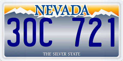NV license plate 30C721