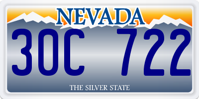 NV license plate 30C722