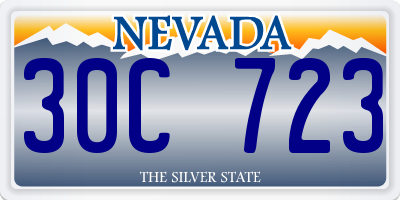 NV license plate 30C723