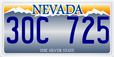 NV license plate 30C725