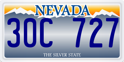 NV license plate 30C727