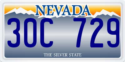 NV license plate 30C729