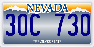 NV license plate 30C730