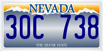 NV license plate 30C738