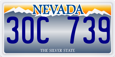 NV license plate 30C739