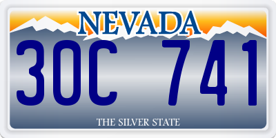 NV license plate 30C741
