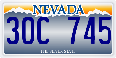 NV license plate 30C745