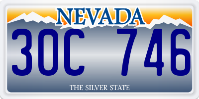 NV license plate 30C746