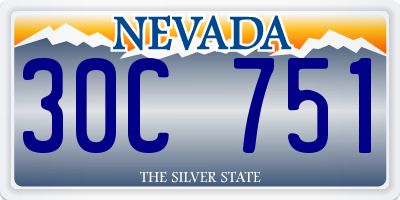 NV license plate 30C751