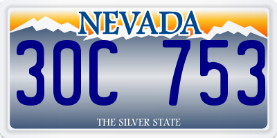 NV license plate 30C753