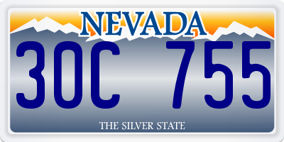 NV license plate 30C755