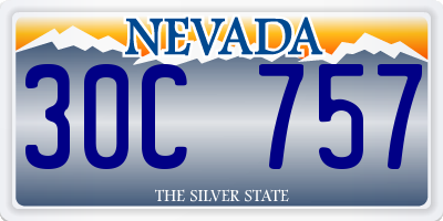 NV license plate 30C757