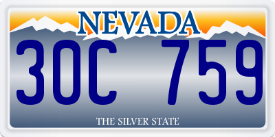 NV license plate 30C759