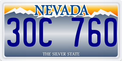 NV license plate 30C760