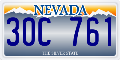 NV license plate 30C761