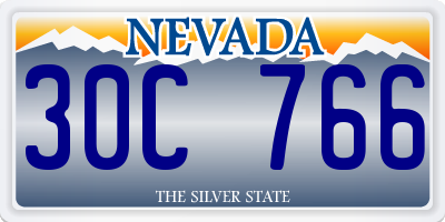 NV license plate 30C766