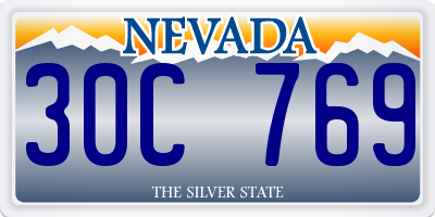 NV license plate 30C769
