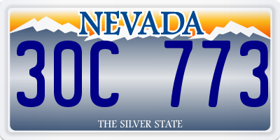 NV license plate 30C773