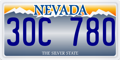 NV license plate 30C780