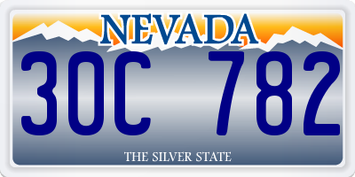 NV license plate 30C782