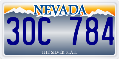 NV license plate 30C784