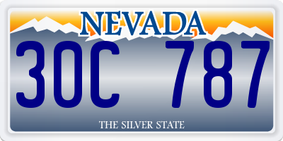 NV license plate 30C787