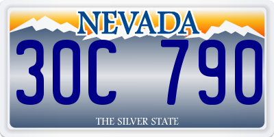 NV license plate 30C790