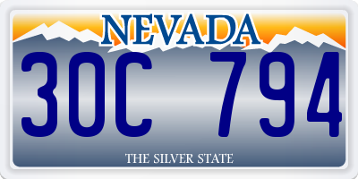 NV license plate 30C794
