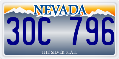 NV license plate 30C796