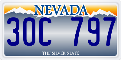 NV license plate 30C797