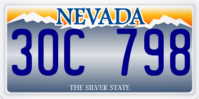 NV license plate 30C798