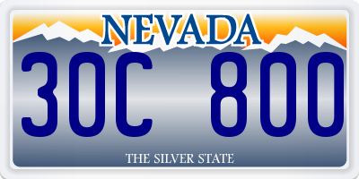 NV license plate 30C800