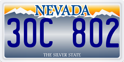 NV license plate 30C802
