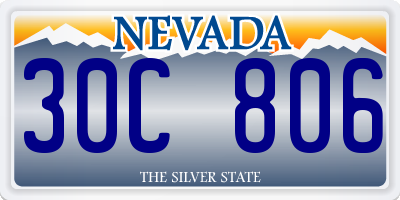 NV license plate 30C806