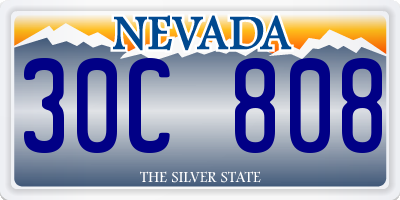 NV license plate 30C808