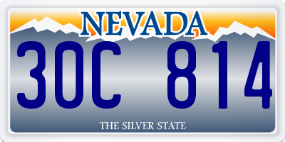 NV license plate 30C814