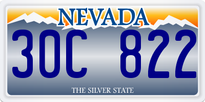 NV license plate 30C822