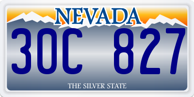 NV license plate 30C827