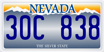 NV license plate 30C838